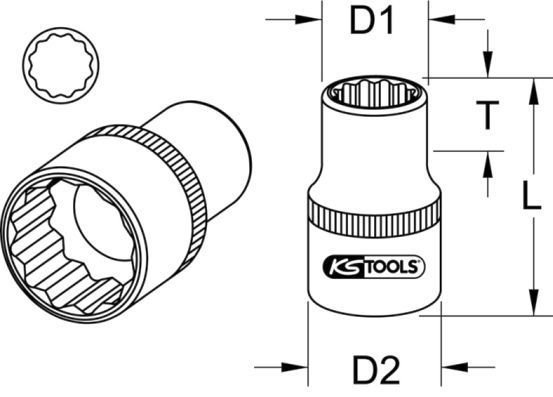 KS TOOLS Padrun 918.1343